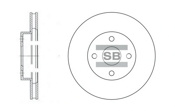 SD4008 HIQ Тормозной диск (фото 1)