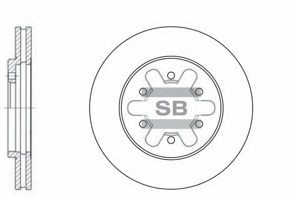 SD4206 HIQ Тормозной диск (фото 1)