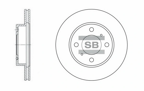SD4303 HIQ Тормозной диск (фото 1)