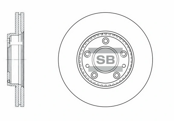 SD4406 HIQ Тормозной диск (фото 1)