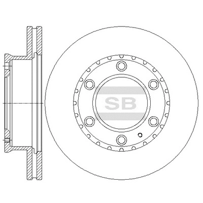 SD4429 HIQ Тормозной диск (фото 1)