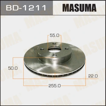 BD-1211 MASUMA Тормозной диск (фото 1)