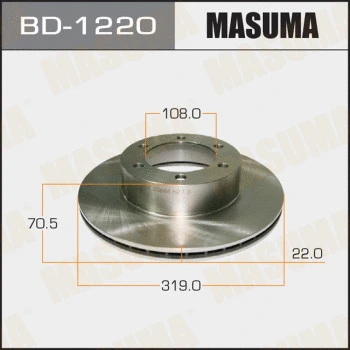 BD-1220 MASUMA Тормозной диск (фото 1)