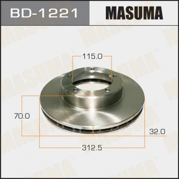 BD-1221 MASUMA Тормозной диск (фото 1)