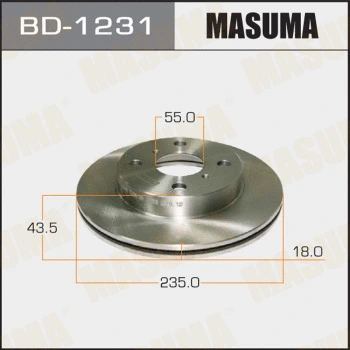 BD-1231 MASUMA Тормозной диск (фото 1)