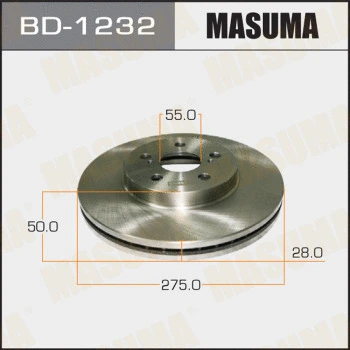 BD-1232 MASUMA Тормозной диск (фото 1)