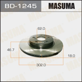 BD-1245 MASUMA Тормозной диск (фото 1)