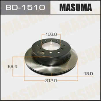 BD-1510 MASUMA Тормозной диск (фото 1)