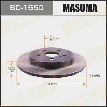BD-1550 MASUMA Тормозной диск (фото 1)