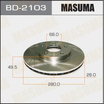BD-2103 MASUMA Тормозной диск (фото 1)