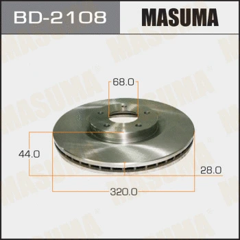 BD-2108 MASUMA Тормозной диск (фото 1)