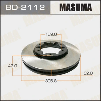 BD-2112 MASUMA Тормозной диск (фото 1)