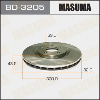 BD-3205 MASUMA Тормозной диск (фото 1)