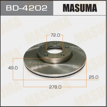 BD-4202 MASUMA Тормозной диск (фото 1)