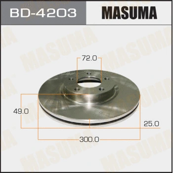 BD-4203 MASUMA Тормозной диск (фото 1)