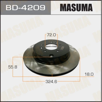 BD-4209 MASUMA Тормозной диск (фото 1)