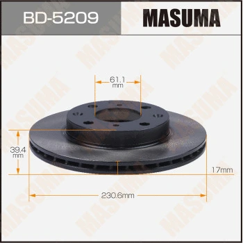 BD-5209 MASUMA Тормозной диск (фото 1)