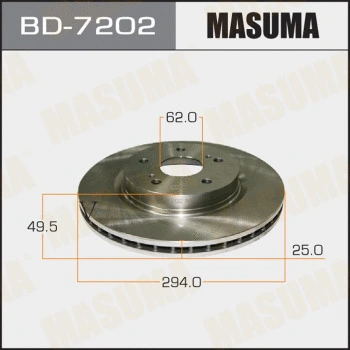 BD-7202 MASUMA Тормозной диск (фото 1)