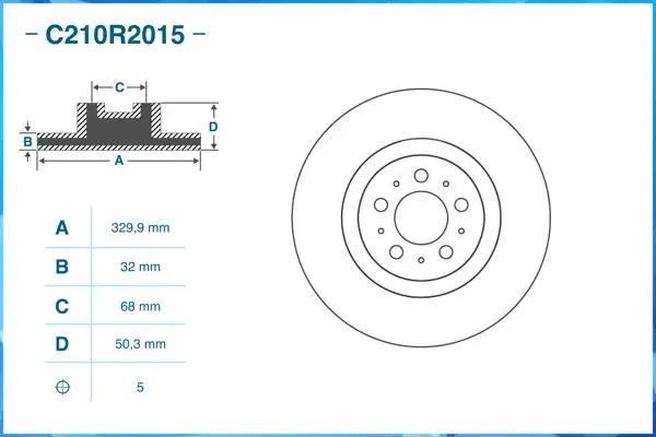 C210R2015 CWORKS Тормозной диск (фото 2)
