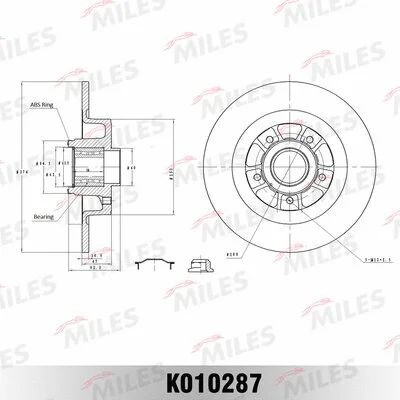 K010287 MILES Тормозной диск (фото 2)