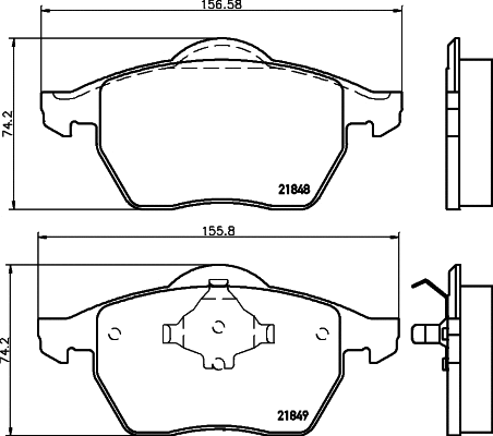 8DB 355 008-001 BEHR/HELLA/PAGID Комплект тормозных колодок, дисковый тормоз (фото 1)