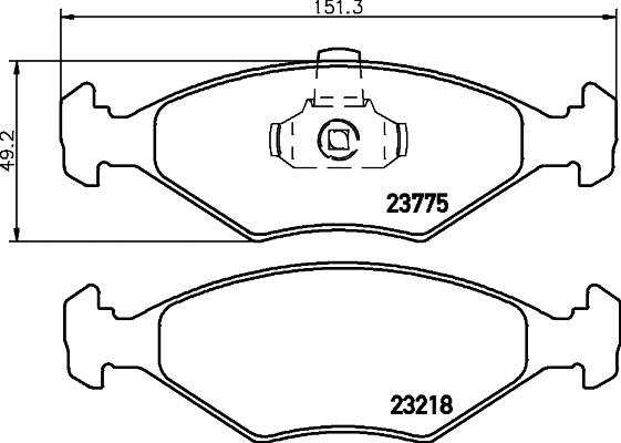 8DB 355 008-511 BEHR/HELLA/PAGID Комплект тормозных колодок, дисковый тормоз (фото 1)