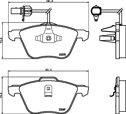 8DB 355 008-921 BEHR/HELLA/PAGID Комплект тормозных колодок, дисковый тормоз (фото 1)