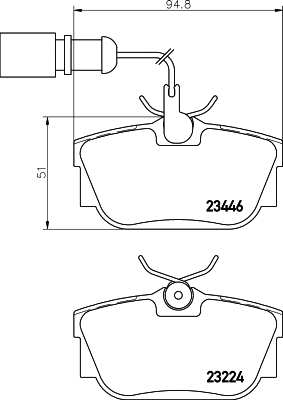 8DB 355 018-571 BEHR/HELLA/PAGID Комплект тормозных колодок, дисковый тормоз (фото 1)