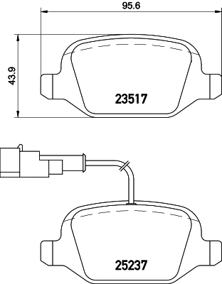 8DB 355 019-961 BEHR/HELLA/PAGID Комплект тормозных колодок, дисковый тормоз (фото 1)