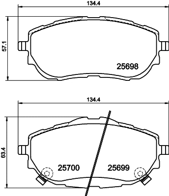 8DB 355 020-281 BEHR/HELLA/PAGID Комплект тормозных колодок, дисковый тормоз (фото 1)