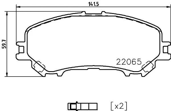 8DB 355 021-861 BEHR/HELLA/PAGID Комплект тормозных колодок, дисковый тормоз (фото 1)
