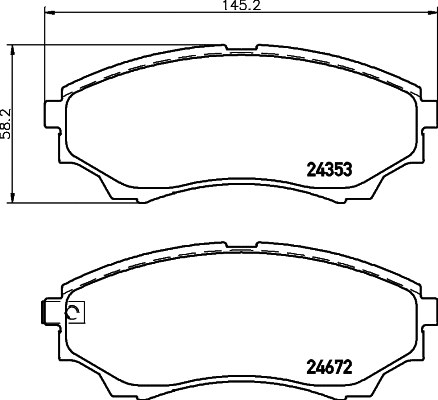 8DB 355 028-491 BEHR/HELLA/PAGID Комплект тормозных колодок, дисковый тормоз (фото 1)