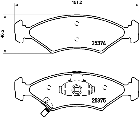 8DB 355 028-891 BEHR/HELLA/PAGID Комплект тормозных колодок, дисковый тормоз (фото 1)