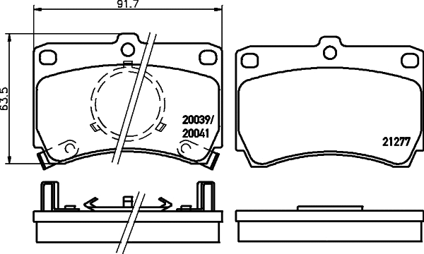 8DB 355 029-221 BEHR/HELLA/PAGID Комплект тормозных колодок, дисковый тормоз (фото 1)