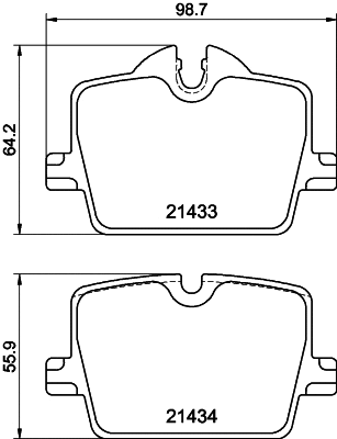 8DB 355 040-911 BEHR/HELLA/PAGID Комплект тормозных колодок, дисковый тормоз (фото 1)
