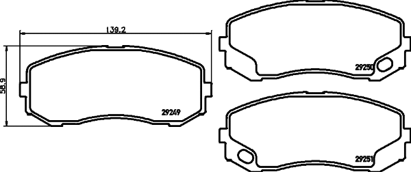 C7004 BEHR/HELLA/PAGID Комплект тормозных колодок, дисковый тормоз (фото 1)