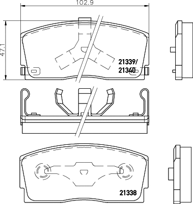 T0033 BEHR/HELLA/PAGID Комплект тормозных колодок, дисковый тормоз (фото 1)