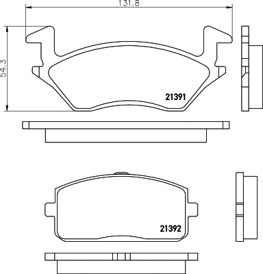 T0050 BEHR/HELLA/PAGID Комплект тормозных колодок, дисковый тормоз (фото 1)