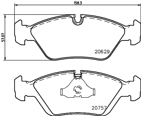 T0413 BEHR/HELLA/PAGID Комплект тормозных колодок, дисковый тормоз (фото 1)