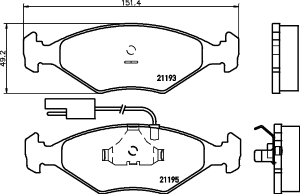 T1029 BEHR/HELLA/PAGID Комплект тормозных колодок, дисковый тормоз (фото 1)