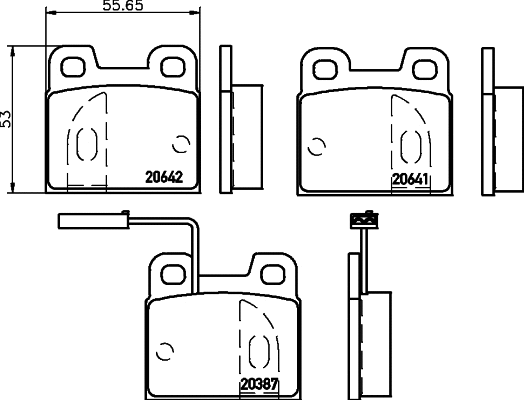 T1056 BEHR/HELLA/PAGID Комплект тормозных колодок, дисковый тормоз (фото 1)