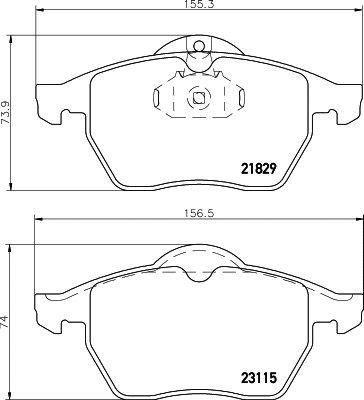 T1085 BEHR/HELLA/PAGID Комплект тормозных колодок, дисковый тормоз (фото 1)