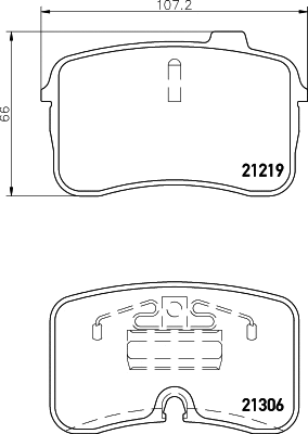 T1128 BEHR/HELLA/PAGID Комплект тормозных колодок, дисковый тормоз (фото 1)