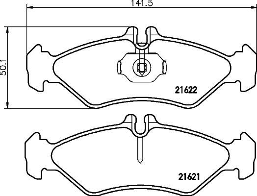 T1142 BEHR/HELLA/PAGID Комплект тормозных колодок, дисковый тормоз (фото 1)
