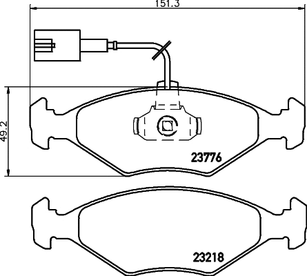 T1185 BEHR/HELLA/PAGID Комплект тормозных колодок, дисковый тормоз (фото 1)