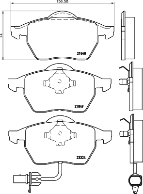 T1194 BEHR/HELLA/PAGID Комплект тормозных колодок, дисковый тормоз (фото 1)