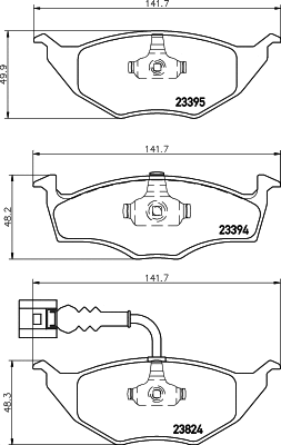 T1204 BEHR/HELLA/PAGID Комплект тормозных колодок, дисковый тормоз (фото 1)