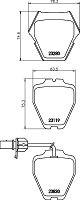 T1205 BEHR/HELLA/PAGID Комплект тормозных колодок, дисковый тормоз (фото 1)