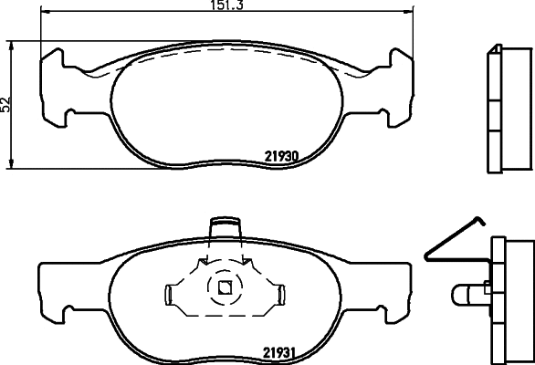 T1226 BEHR/HELLA/PAGID Комплект тормозных колодок, дисковый тормоз (фото 1)