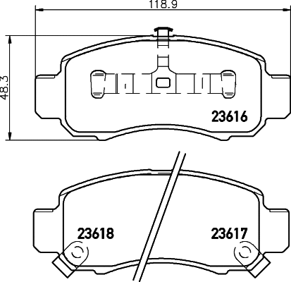 T1278 BEHR/HELLA/PAGID Комплект тормозных колодок, дисковый тормоз (фото 1)